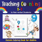 Teaching Counting 1-10 to Non verbal Students:Unicorn Colo