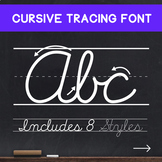 Teaching Cursive - Dotted Letters Tracing Font - Handwriting