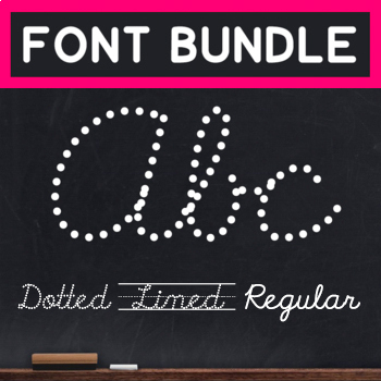 Preview of Teaching Cursive Font - Basic Bundle