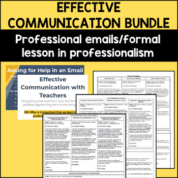 Preview of Teaching Effective Communication & Professional Emails BUNDLE