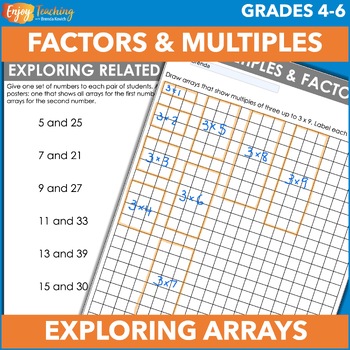 Preview of Teaching Factors with Arrays - Conceptual Exploration with Area Model