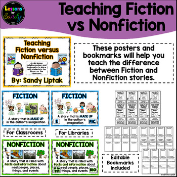 Teaching Fiction Vs Nonfiction by Lessons By Sandy | TPT