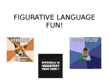 Preview of Teaching Figurative language