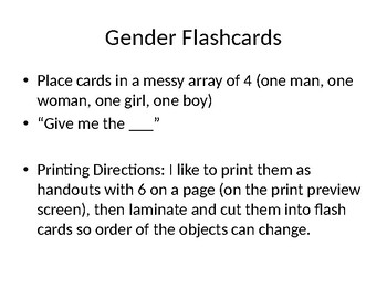 Preview of Teaching Gender Flashcards!