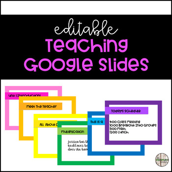 Preview of Teaching Google Slides Template - BRIGHT!