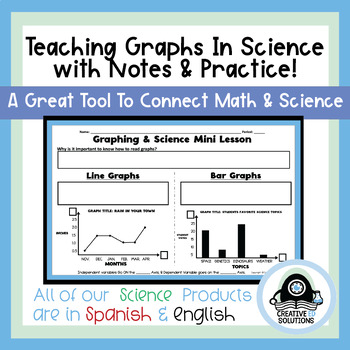 Preview of Teaching Graphs in Science! Notes & Practice (Spanish & English)
