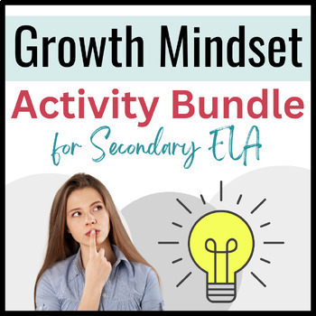 Preview of Teaching Grit:  Growth Mindset Activity Bundle for Secondary ELA
