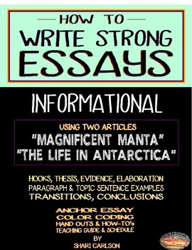 Preview of ESSAYS: How to Write Informational Essays ~ It Begins Here...