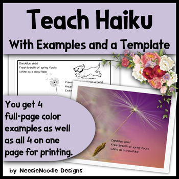 Preview of Teach Haiku Poetry With Examples and a Printable Template