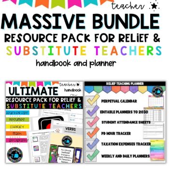 Preview of Teaching Handbook and Yearly Planner for Substitute teachers and Relief teachers