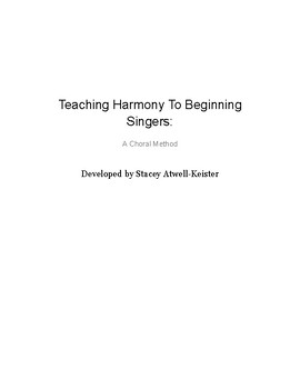 Preview of Teaching Harmony to Beginning Singers: A Choral Method