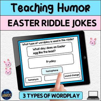 Preview of Teaching Humor with Easter Riddle Jokes Speech Therapy Digital Activity