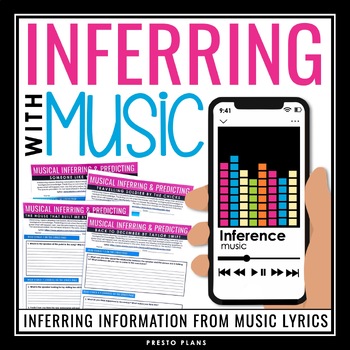 Preview of Inference Activity - Making Inferences in Song Lyrics Music Reading Assignments