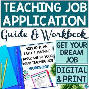 Preview of Teaching Job Application Guide Workbook Prospective Teacher Apply Job Digital