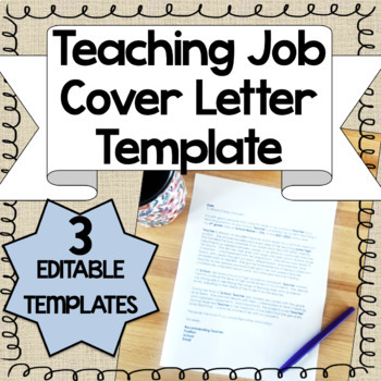Preview of Teaching Job Cover Letter Template  (Easy to Edit)