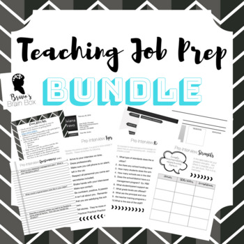 Preview of Teaching Job Prep Bundle