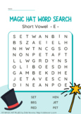 Teaching K-3 WORD SEARCH Short Vowel -E-