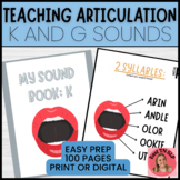 Teaching K and G Articulation Program - Speech Sounds - Sp