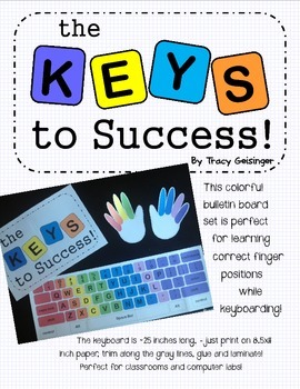 Preview of Teaching Keyboarding Skills Bulletin Board Poster set