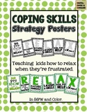 RELAX with Coping Skills Posters During Times of Frustration