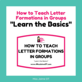 Teaching Letter Formations in Groups Basics