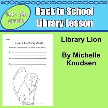 Preview of Teaching Library Rules - Library Lion