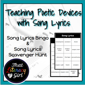 Preview of Teaching Poetic Devices with Song Lyrics