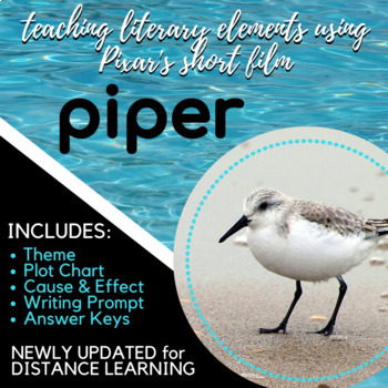 Preview of Literary Elements Using Pixar's Animated Short Film Piper - DISTANCE LEARNING