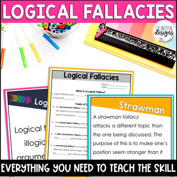 Preview of Teaching Logical Fallacies Activities | Logical Fallacy Terms Posters