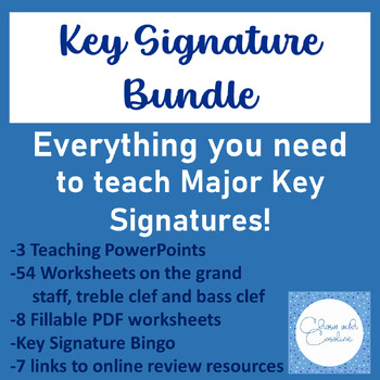Preview of Teaching Major Key Signatures - BUNDLE!