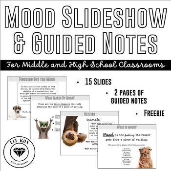 Preview of Teaching Mood Slideshow & Guided Fill-In Notes for Middle & High School