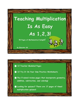 Preview of Teaching Multiplication  Is As Easy  As 1,2,3!