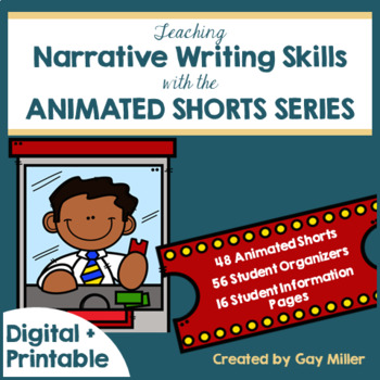 Preview of Teaching Narrative Writing with Animated Short Films | Digital + Printable