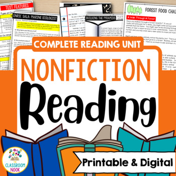 Preview of Nonfiction Reading: Text Features, Text Structure, Main Idea/Details & MORE!