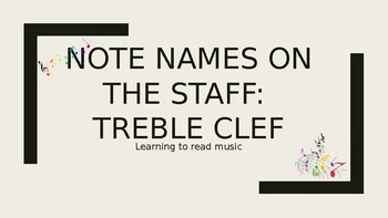 Preview of Teaching Note Names on the Treble Clef Staff (great for virtual learning!)
