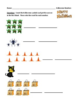Preview of Teaching Numbers One to Ten (1-10) Using a Halloween Theme