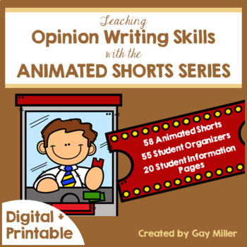Teaching Reading and Writing Skills with Animated Shorts Pt 2 Digital+Printable
