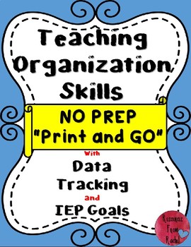 Preview of Teaching Organization Skills in the classroom-SPED #AutismAcceptanceWithTpT
