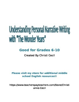 Preview of Teaching Personal Narrative with a Video