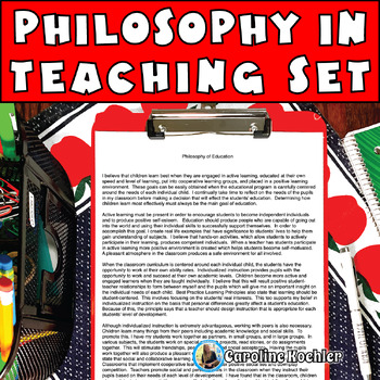 Preview of Teaching Philosophy Editable Professional Philosophy Teaching Statement Template