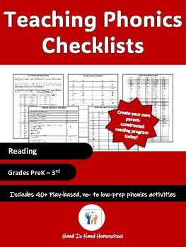 Preview of Teaching Phonics Checklists