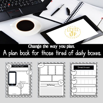 Preview of Lesson Plan Book (daily plans, small group plans, learning goals & more)