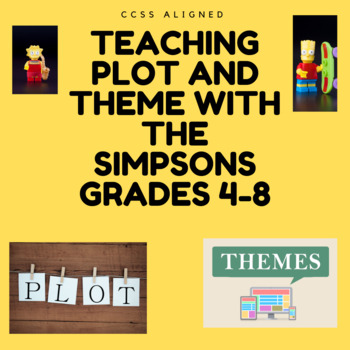 Preview of CCSS Aligned Teaching Plot and Theme with The Simpsons Grades 3-8