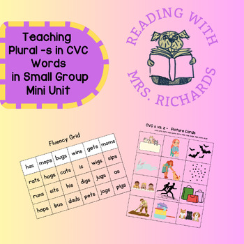 Preview of Teaching Plural - s in Small Groups (CVC words, s vs. z)