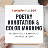 Teaching Poetry Annotation & Color Marking using "Fire and