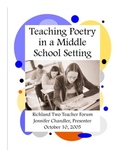 Teaching Poetry In A Middle School