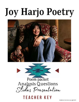 Preview of Teaching Poetry with Joy Harjo--selected poems packet, slides, analysis, key