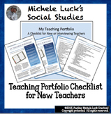 Teaching Portfolio Checklist for New Teachers or Teacher I