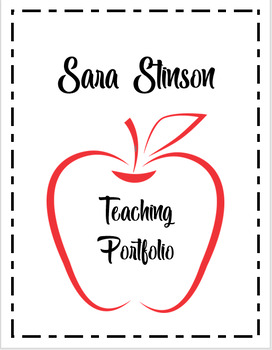 Teaching Portfolio Cover Page Worksheets Teaching Resources Tpt