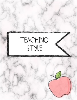 Marble Teaching Portfolio (EDITABLE) by Mindful of Teaching | TpT